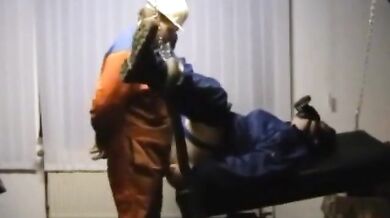 Bearded Daddy Barebacks Worker