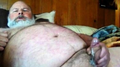 Fat Daddy Bear Cums Hard
