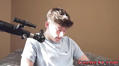 Voyeur twink reveals neighbors family secret!