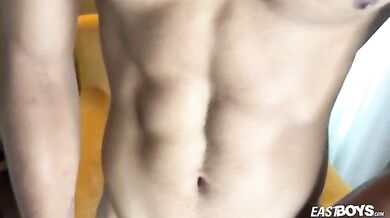 Awesome latin muscle big cock wanking