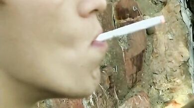 Skinny Yuri Smoke And Wanks His Boner Outdoors