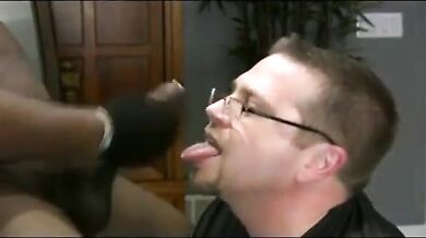 Interracial Blowjob Leads to Facial