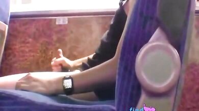 Twink Handjob in the Bus