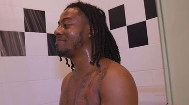 Amateur crossdresser solo on a floor