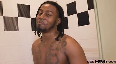 Amateur crossdresser solo on a floor