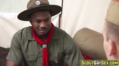 Cute scout twink impaled by ENORMOUS BBC!