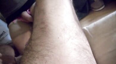 Shy French Sissy's First Blowjob