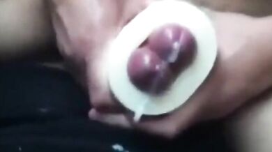 Twinks Playing with a Cock Sleeve and Cumming Hard