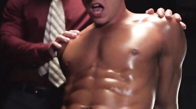 Apprentice gets his beefy ass spanked