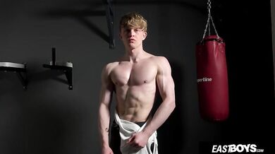 Muscular Czech Boy Jerks Off Big Cock