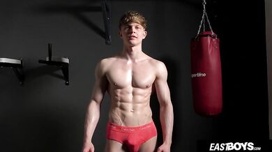 Muscular Czech Boy Jerks Off Big Cock